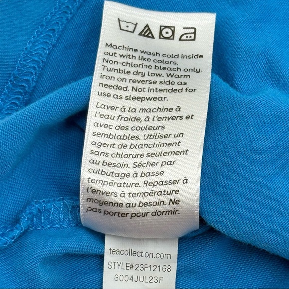 Tea Collection Girls Coy Koi Fish Tunic Top 5 Blue, Orange 100% Cotton - Picture 7 of 10